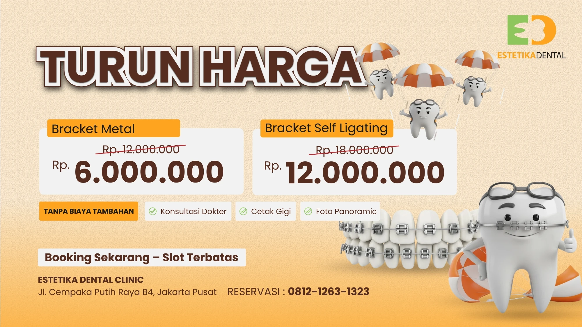 Behel Cempaka Putih Turun Harga di Klinik Gigi Jakarta Pusat